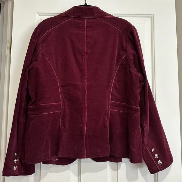 Roz & Ali Wine/Maroon Red Corduroy Blazer Great Condition Smoke free home - Picture 2 of 3